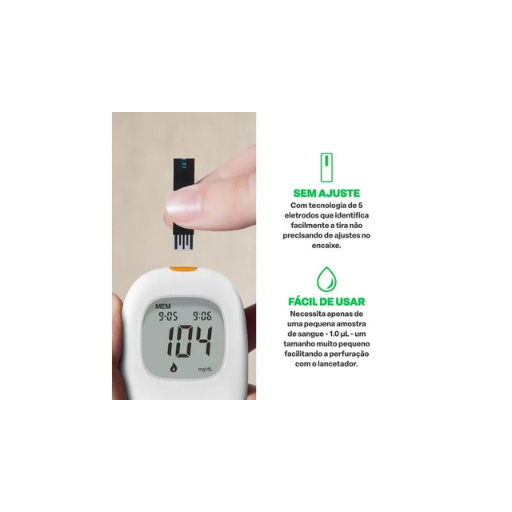 Monitor De Glicemia Glicocheck Care Plus Multi Saúde - HC487 - Imagem 3